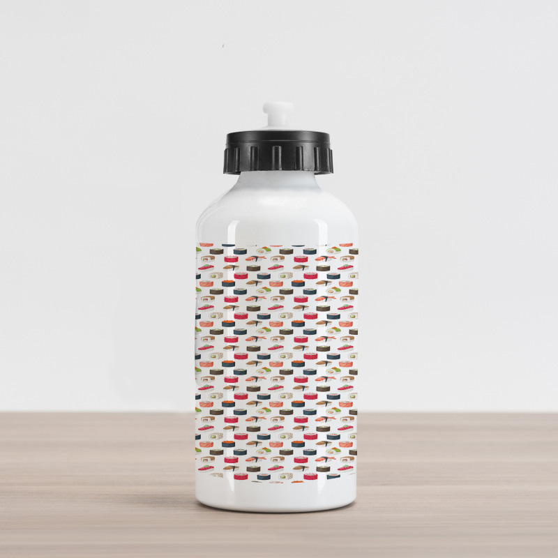 Various Yummy Graphic Rolls Aluminum Water Bottle