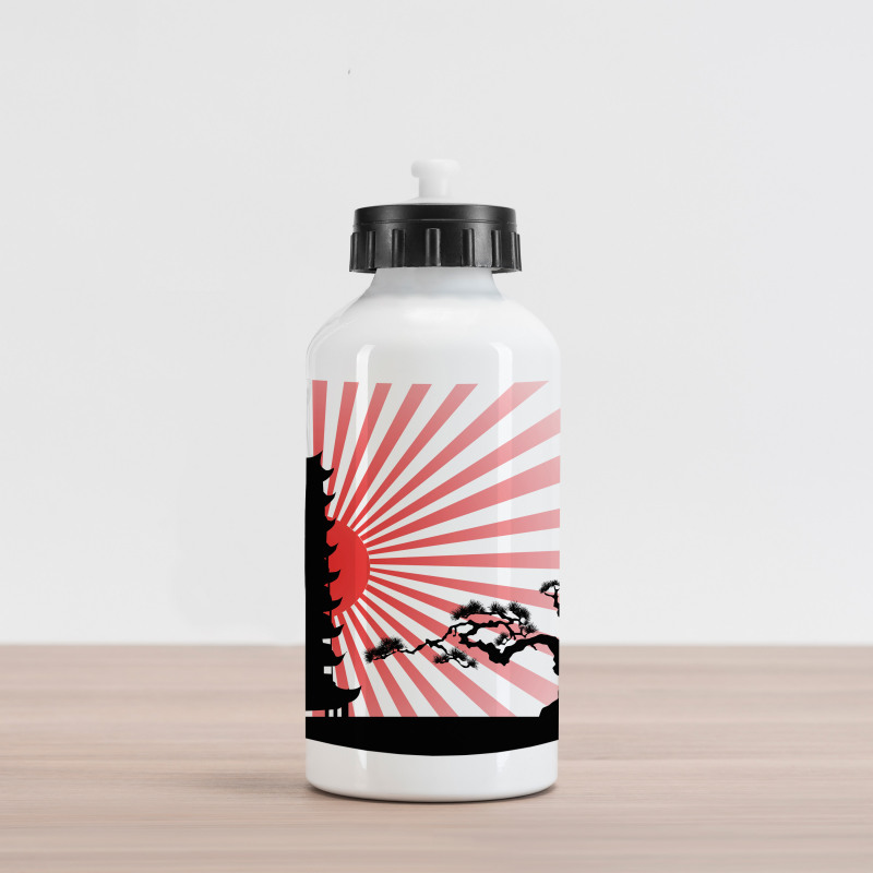 Shinto Building and Tree Aluminum Water Bottle