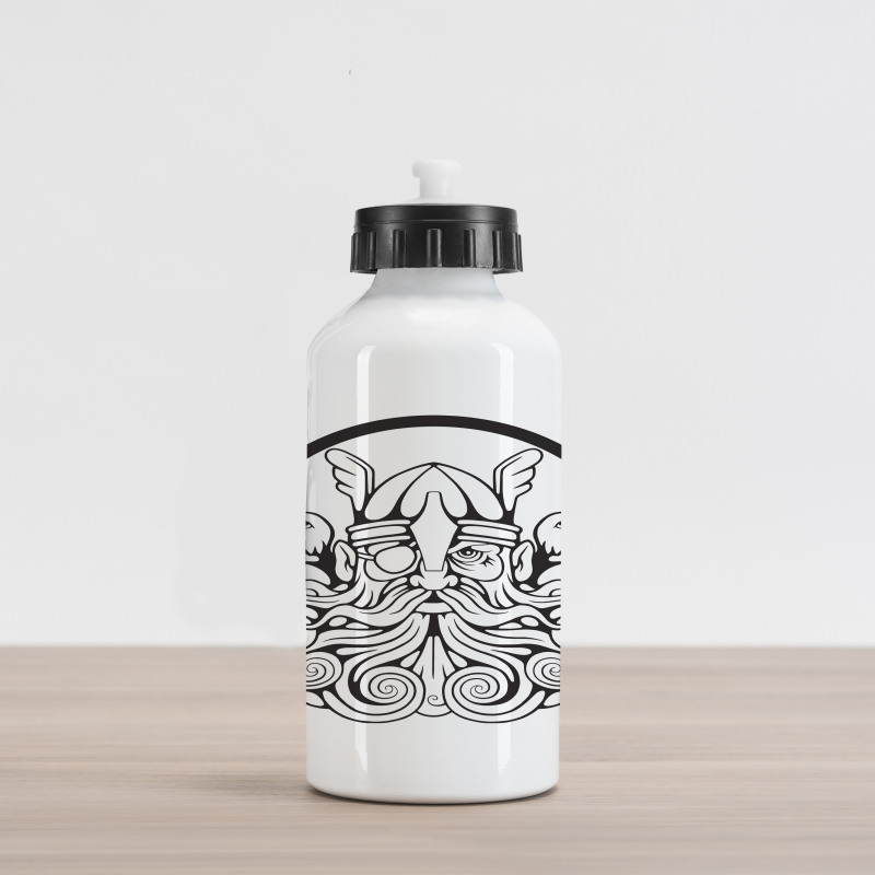 Odin Eye Patch Crow Aluminum Water Bottle