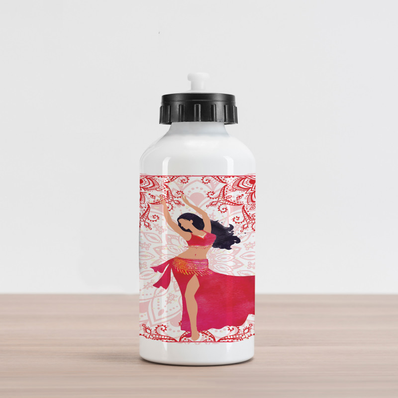 Belly Dancer Woman Aluminum Water Bottle