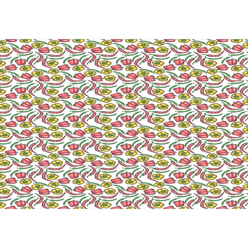 Sketch Style Peppers Pattern Aluminum Water Bottle