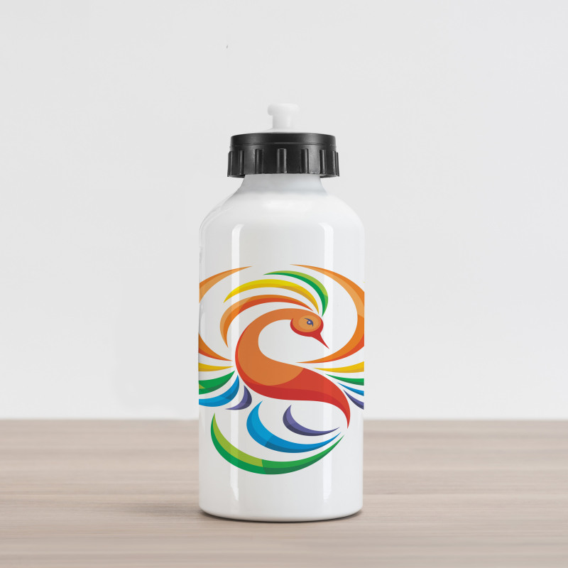 Rainbow Toned Bird Aluminum Water Bottle
