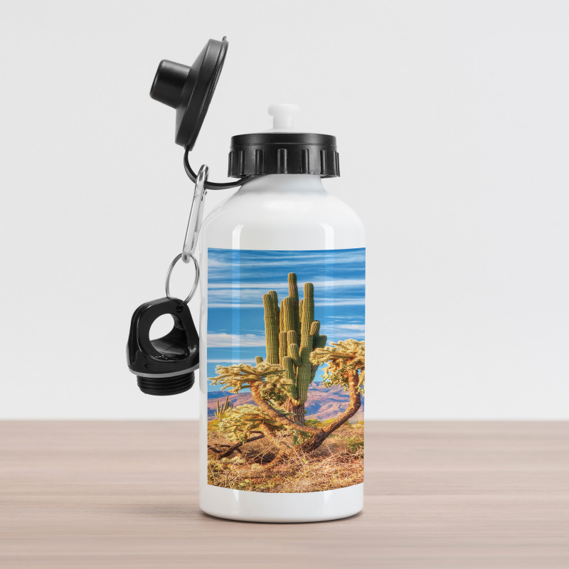 Landscape and Prickle Plant Aluminum Water Bottle