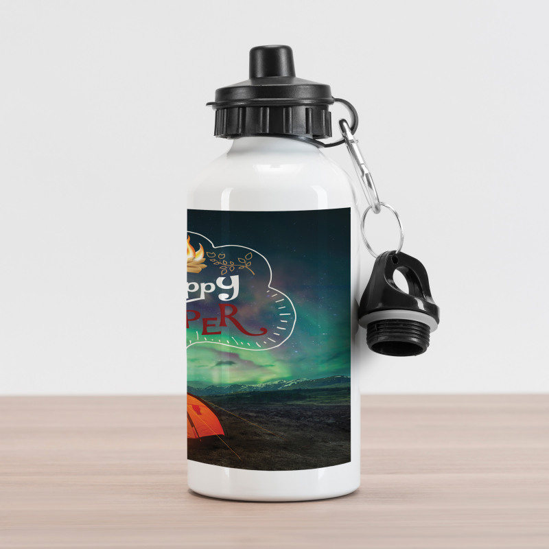 Aurora Borealis Tent Aluminum Water Bottle