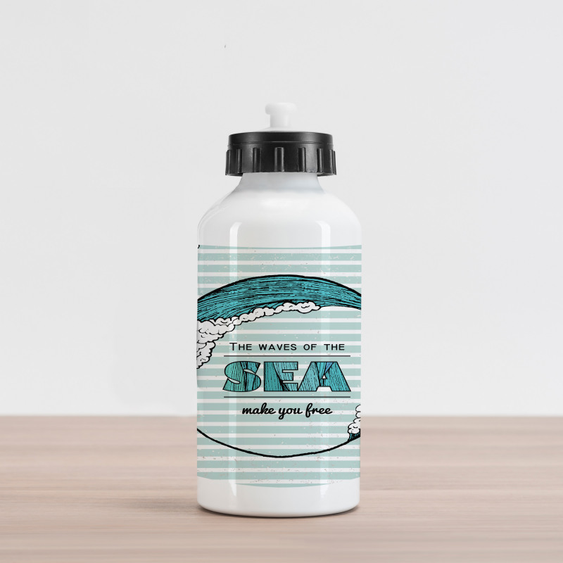 Sea Make You Free Aluminum Water Bottle