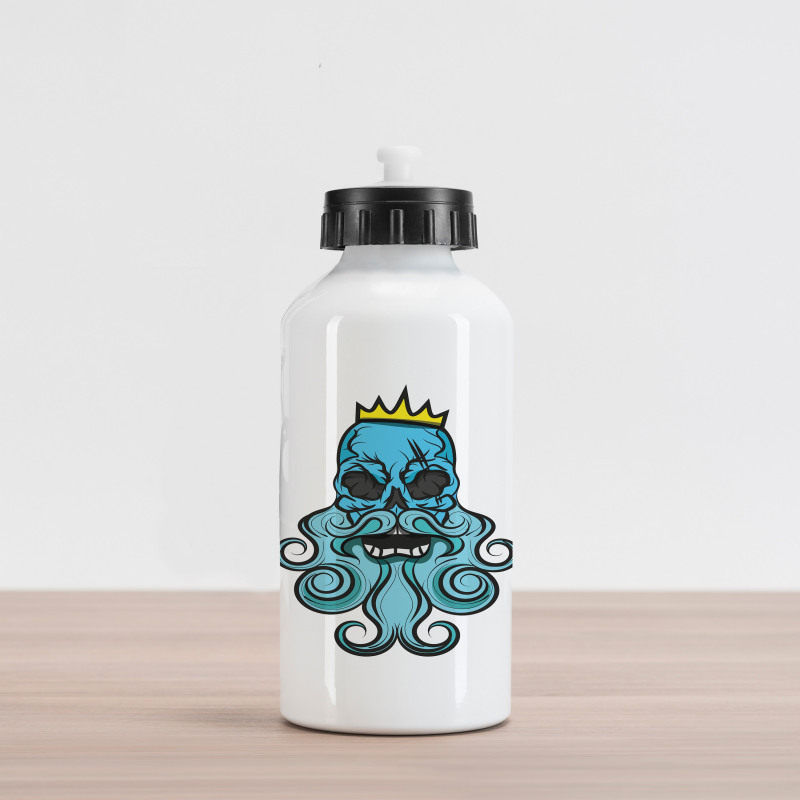 Beard Royal Crown Skeleton Aluminum Water Bottle