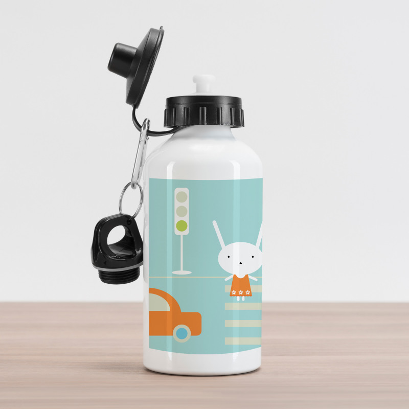 Traffic Rules Boy and Girl Aluminum Water Bottle