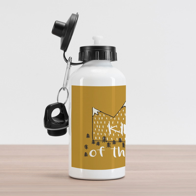 Crown Shaped Mountains Aluminum Water Bottle