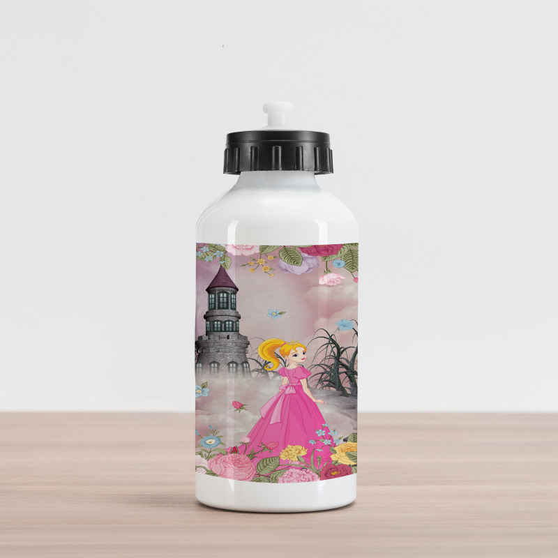 Fairytale Theme Cartoon Art Aluminum Water Bottle