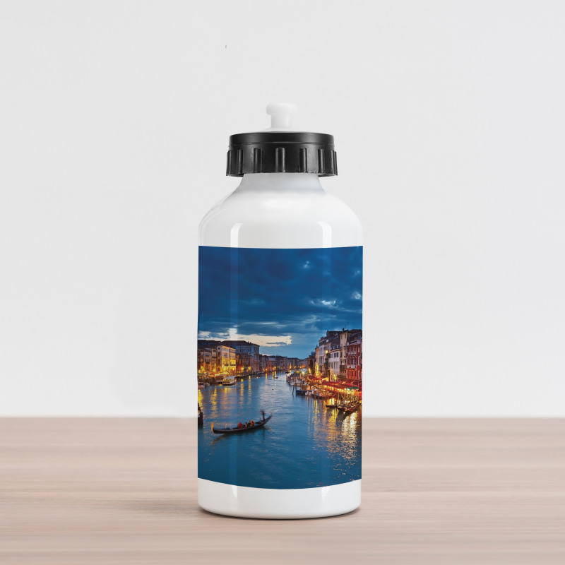 View on Grand Canal Rialto Aluminum Water Bottle