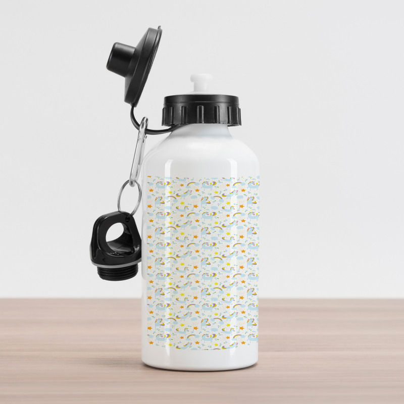 Fantasy Birds Stars Flowers Aluminum Water Bottle