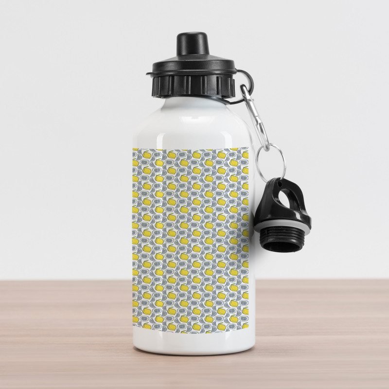 Hand Drawn Lemons Aluminum Water Bottle