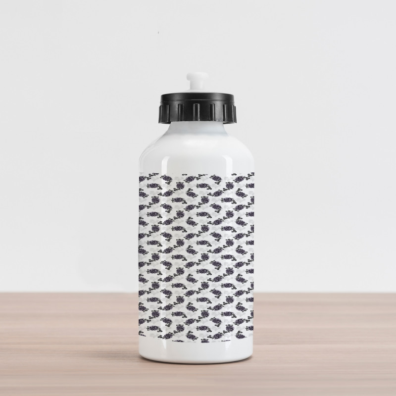 Sketchy Pattern Blueberry Aluminum Water Bottle