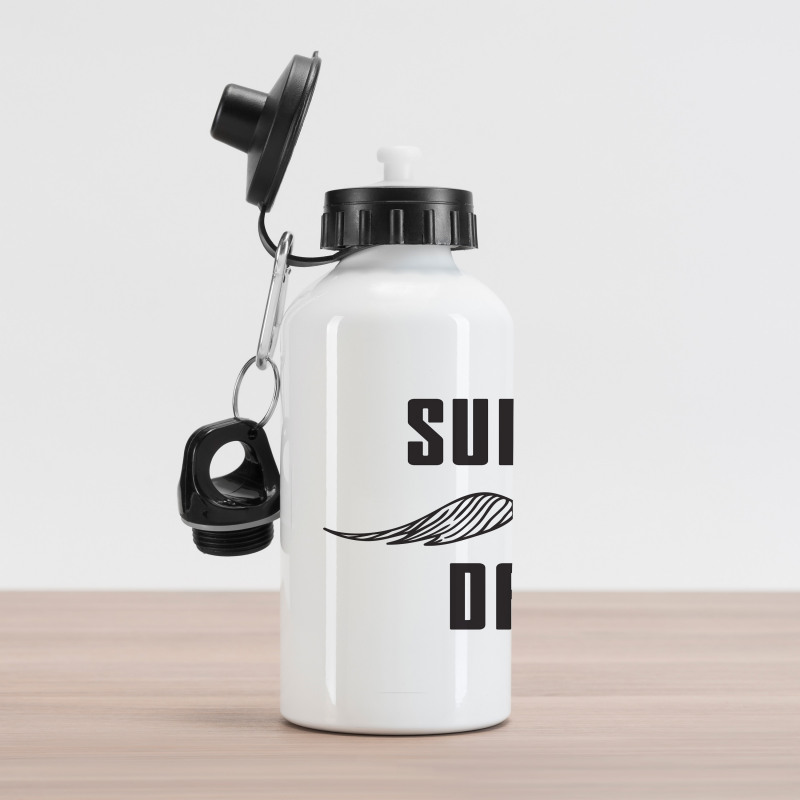 Super Dad with Mustache Aluminum Water Bottle