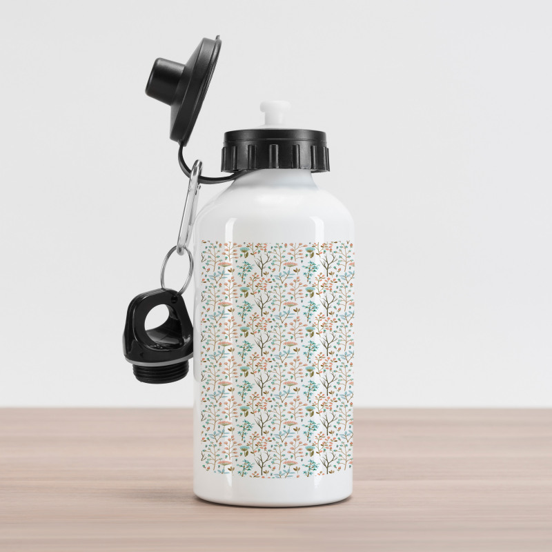 Soft Toned Meadow Blooms Aluminum Water Bottle