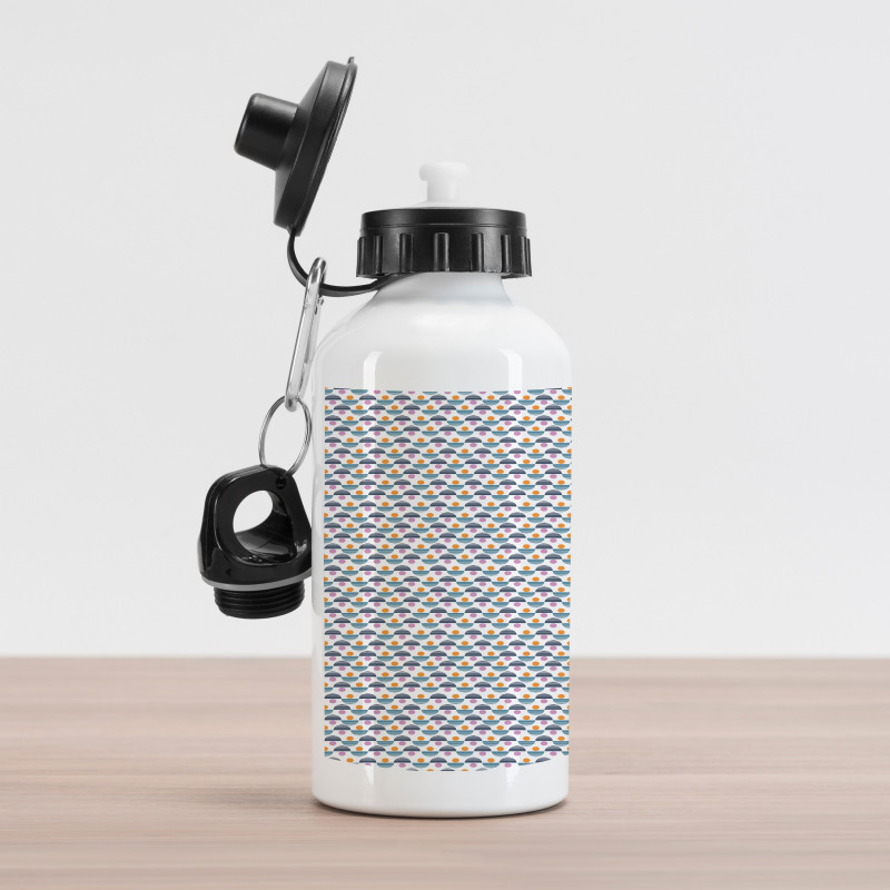 Retro Style Circles Dots Aluminum Water Bottle