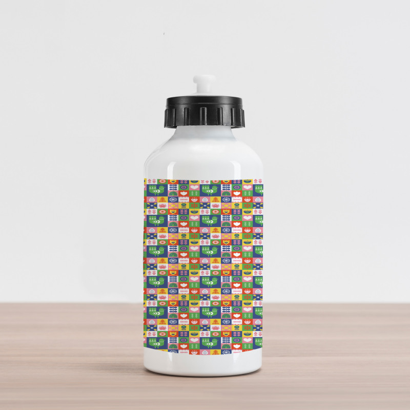 Birds and Flowers Retro Aluminum Water Bottle