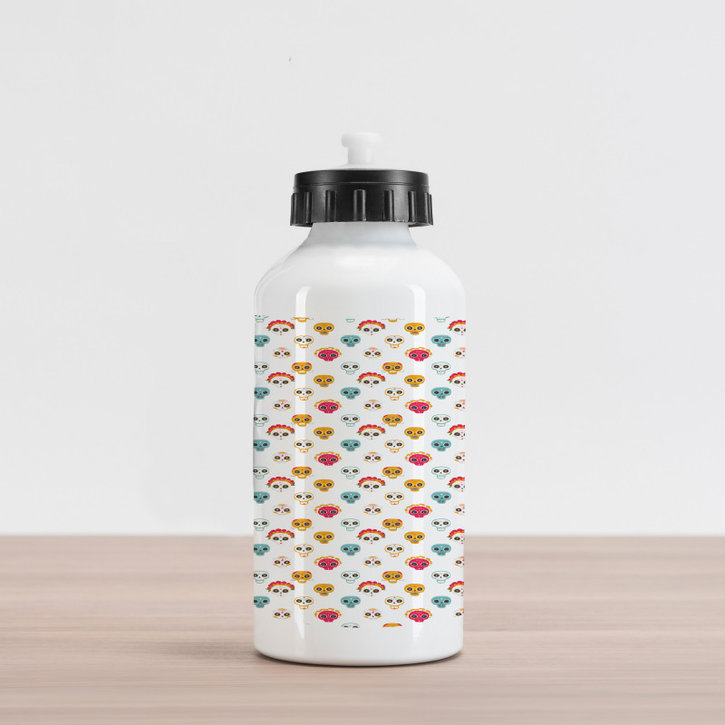 Ornate Calavera Aluminum Water Bottle