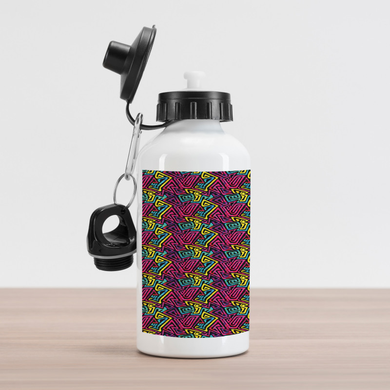 Modern Colorful Maze Design Aluminum Water Bottle