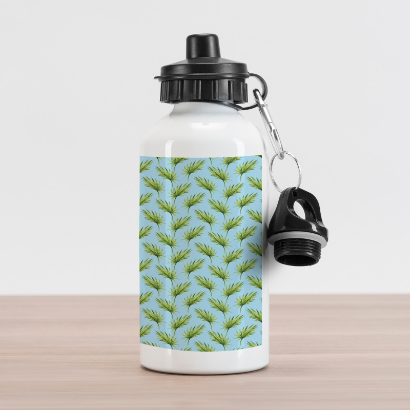 Doodle Palm Leaves Aluminum Water Bottle