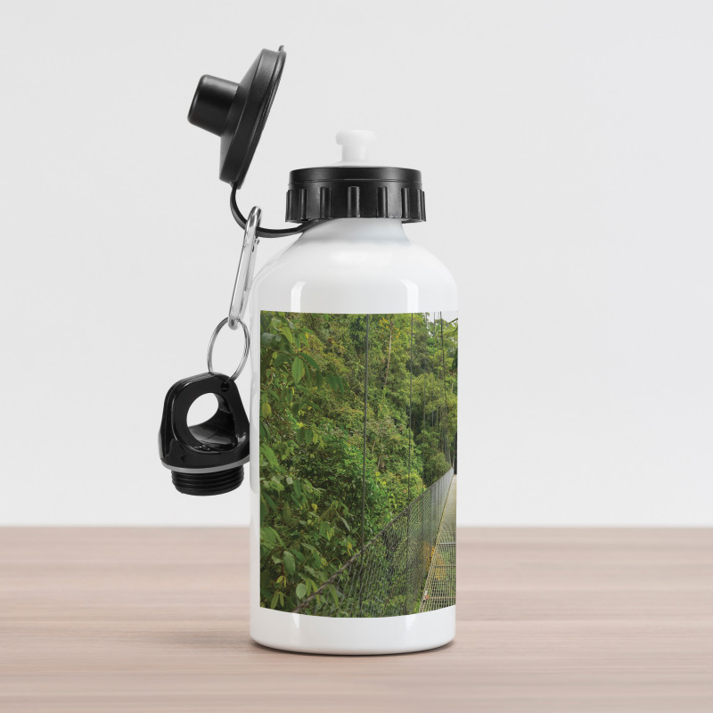 Bridge in Forest Aluminum Water Bottle