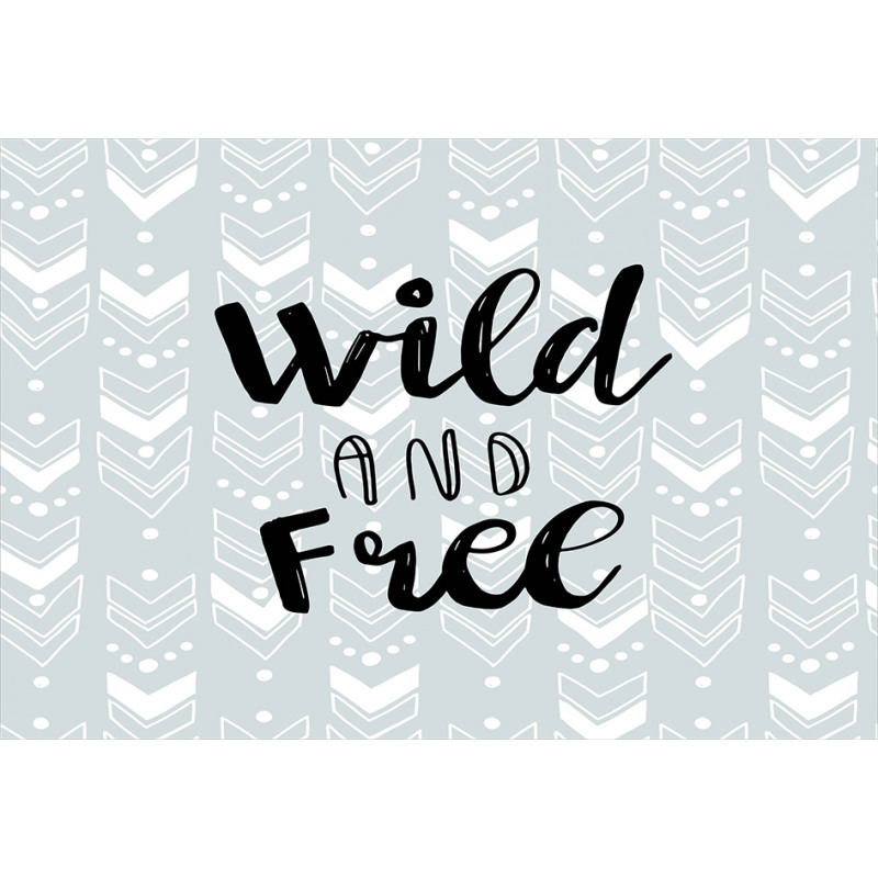 Wild and Free Typography Aluminum Water Bottle