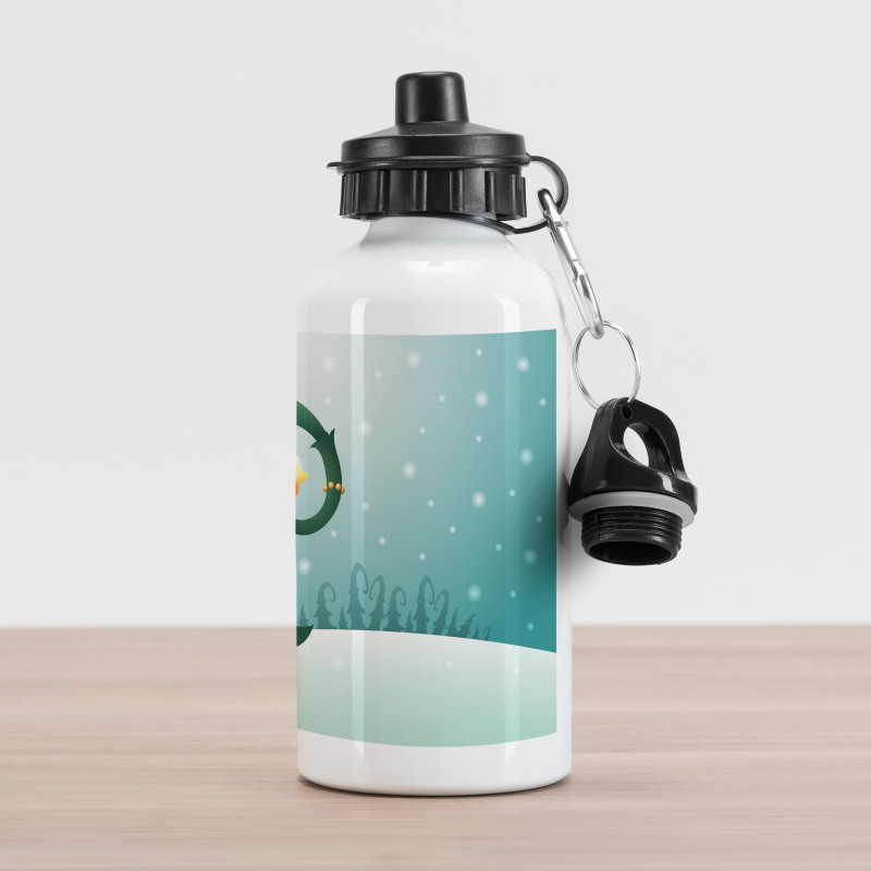 Christmas and Gnomes Aluminum Water Bottle