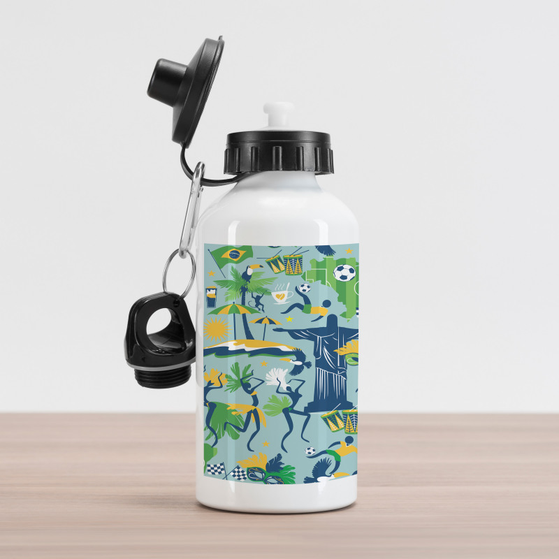 Theme of Brazil Cultural Aluminum Water Bottle