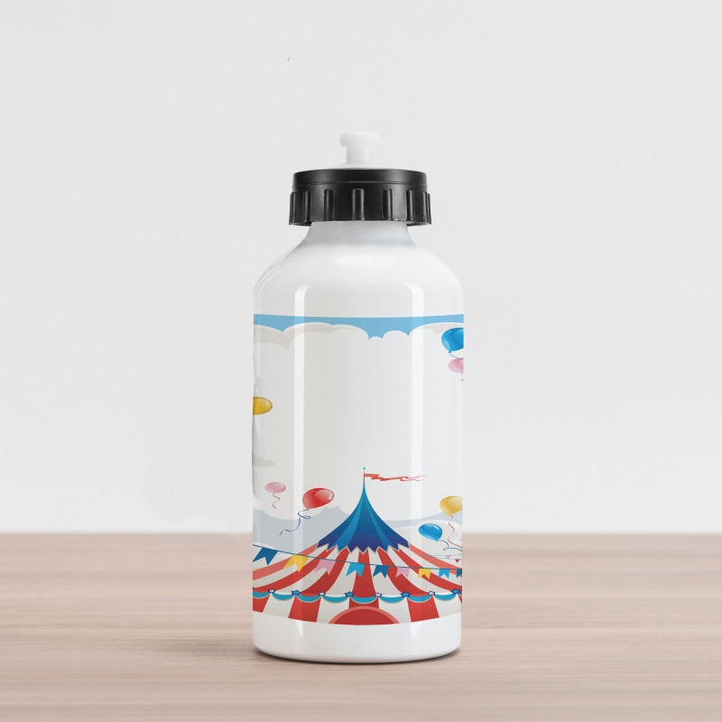 Circus Day Canvas Tent Aluminum Water Bottle