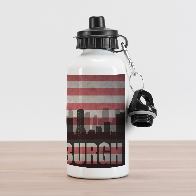 Flag Grunge Themed Aluminum Water Bottle