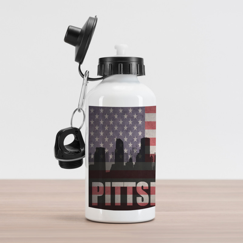 Flag Grunge Themed Aluminum Water Bottle