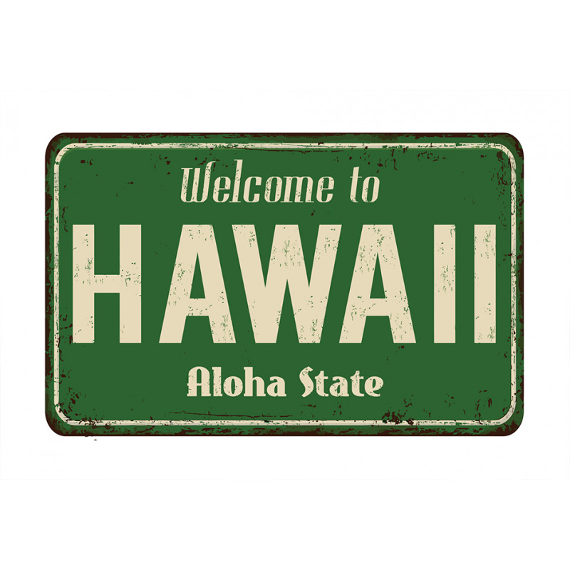 Welcome to Hawaii Vintage Aluminum Water Bottle