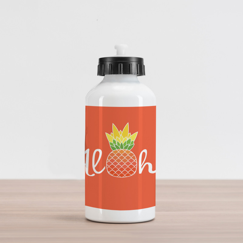 Hawaiian Theme with Pineapple Aluminum Water Bottle