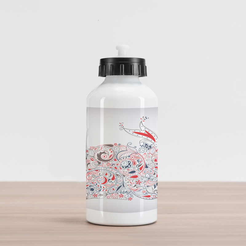 Ornamental and Strokes Aluminum Water Bottle