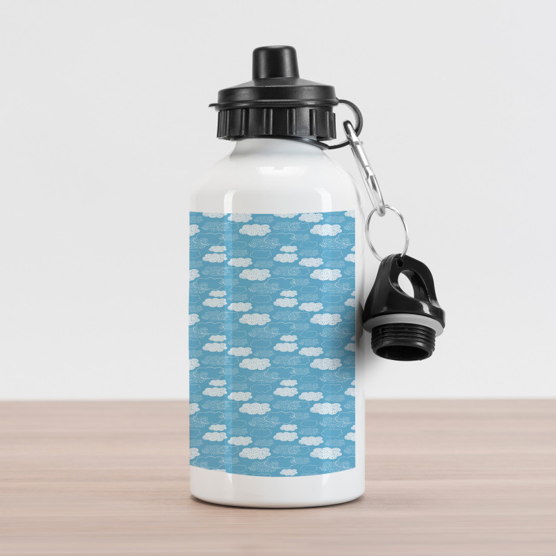 Dotted Fluffy Illustration Aluminum Water Bottle