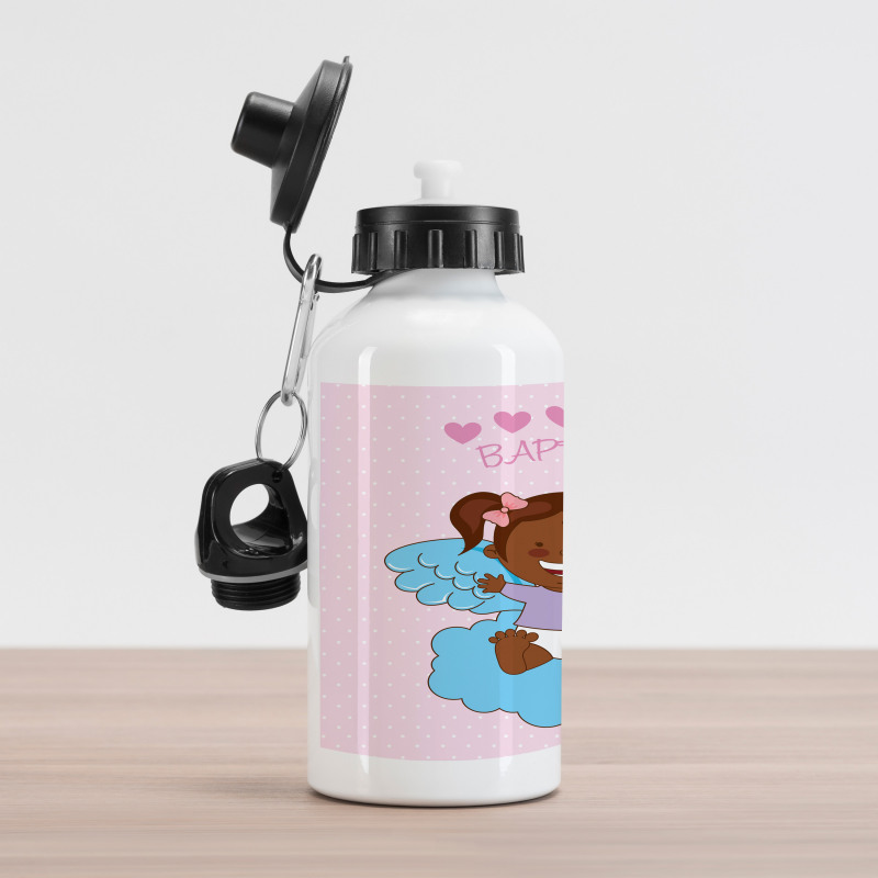 Child Flying on Clouds Aluminum Water Bottle