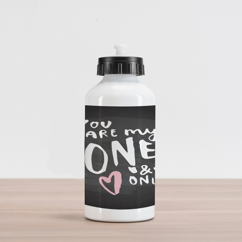 Bold Typography Aluminum Water Bottle