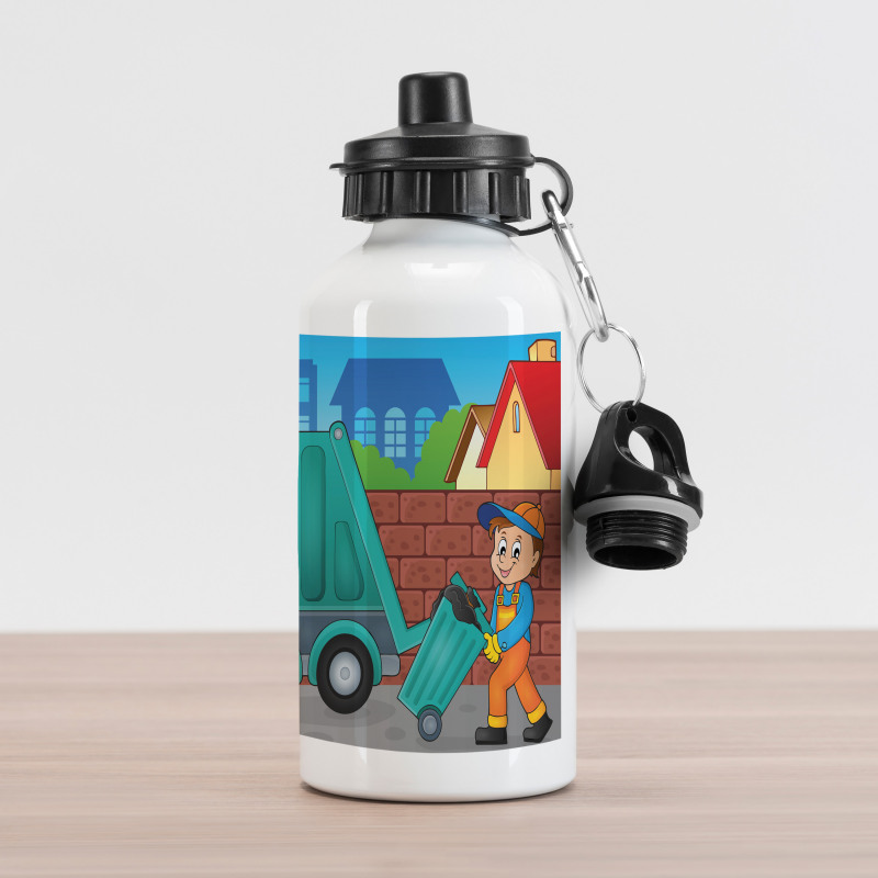 Waste Vehicle and Men Aluminum Water Bottle