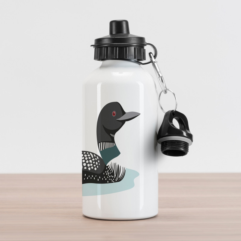 Digitally Generated Loon Aluminum Water Bottle