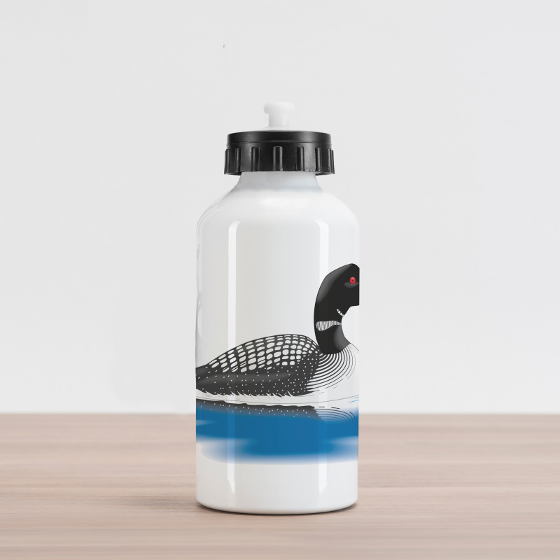 Aquatic Bird Graphical Spots Aluminum Water Bottle