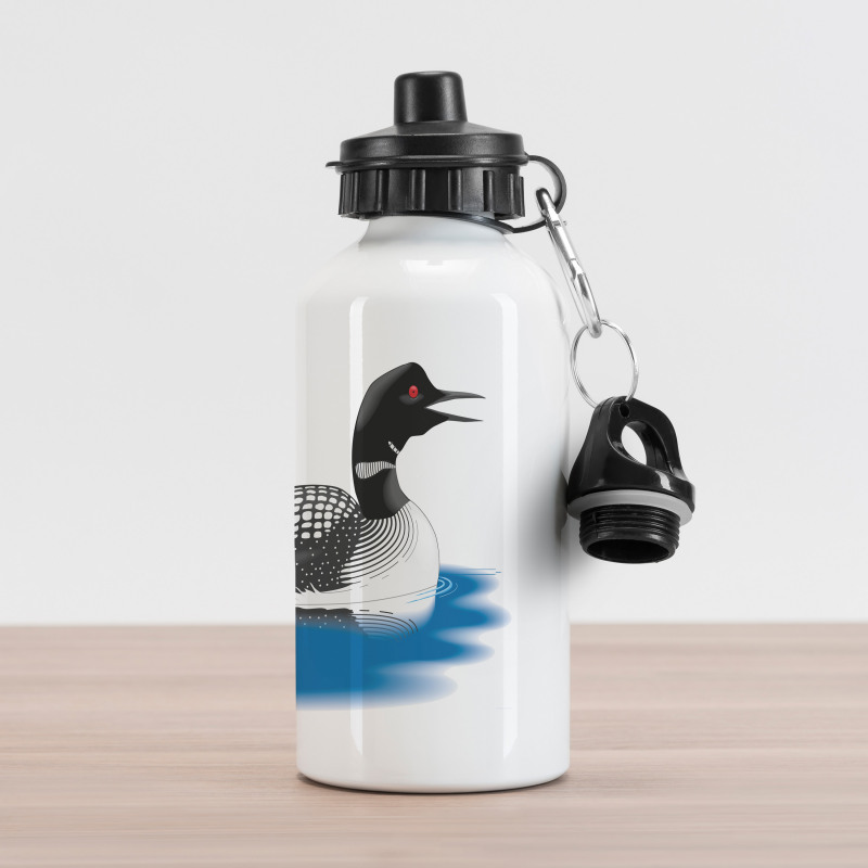 Aquatic Bird Graphical Spots Aluminum Water Bottle