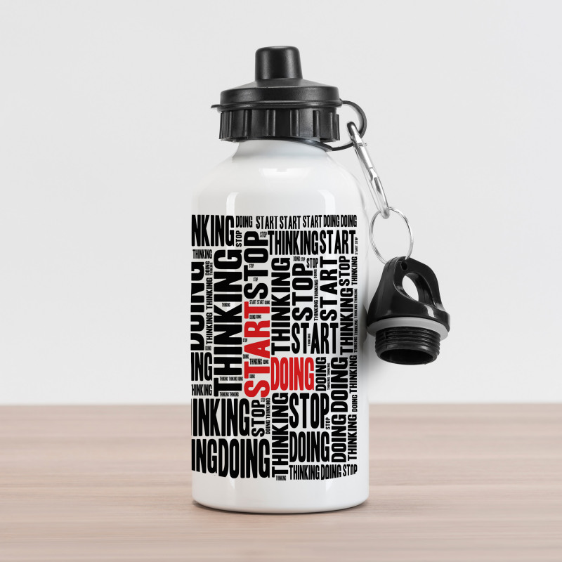 Modern Written Words Doing Aluminum Water Bottle