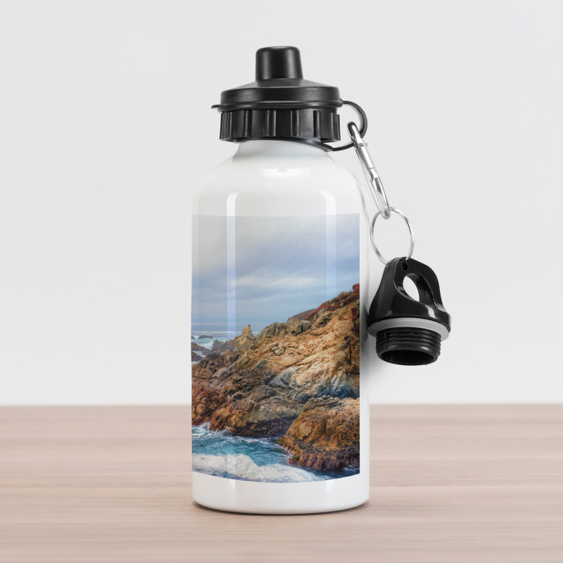 Garrapata Beach Rocky Coast Aluminum Water Bottle