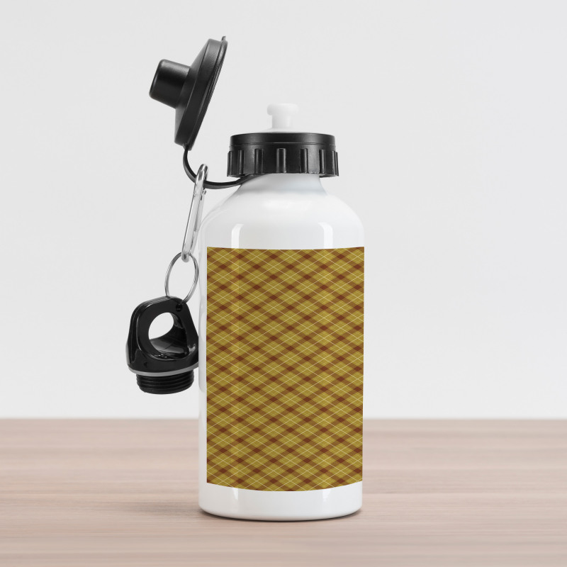 Old Checkered Theme Aluminum Water Bottle