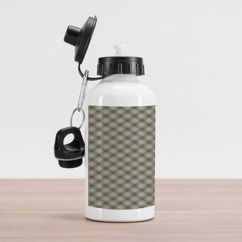 Repeated Bicolor Tartan Aluminum Water Bottle