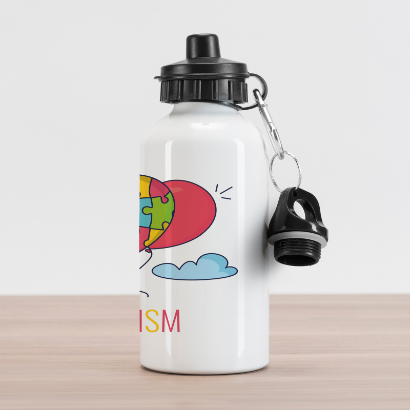 Colorful Cartoon Balloon Sky Aluminum Water Bottle