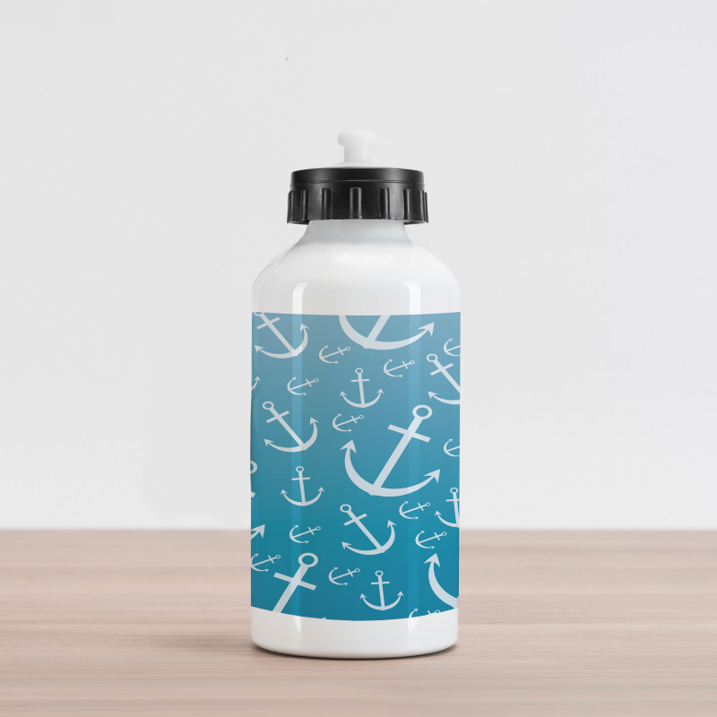 Repetitive Sea Elements Aluminum Water Bottle