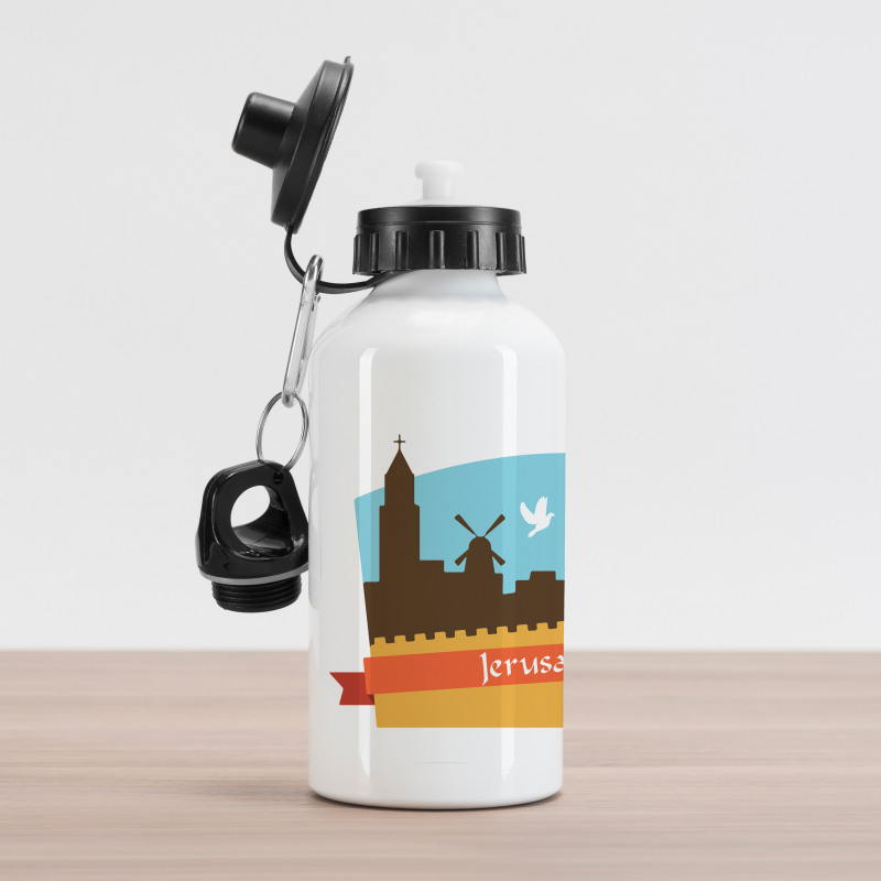 Graphical City Silhouette Aluminum Water Bottle