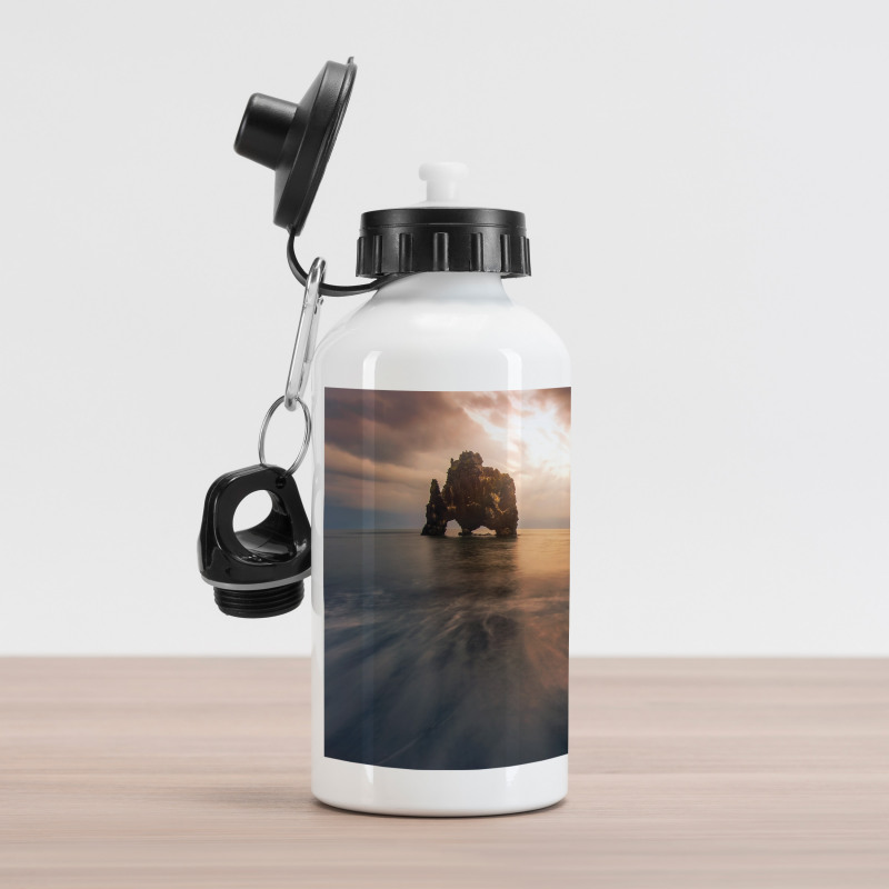 Hvitserkur Rock Formation Aluminum Water Bottle