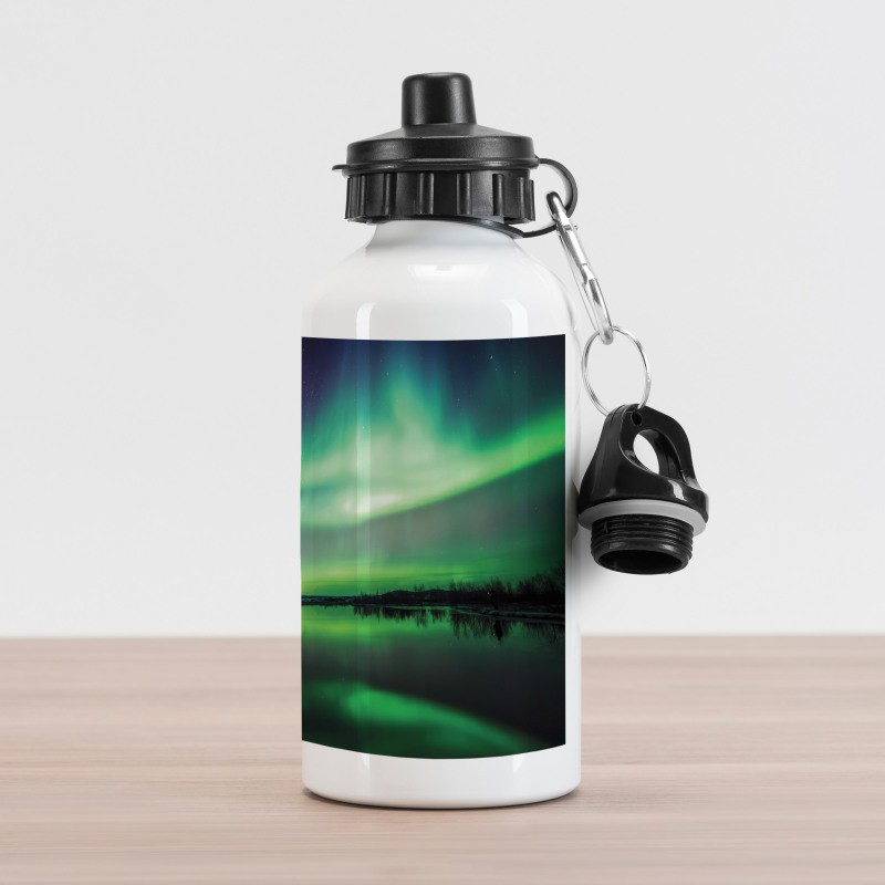 View over Lake Thingvellir Aluminum Water Bottle